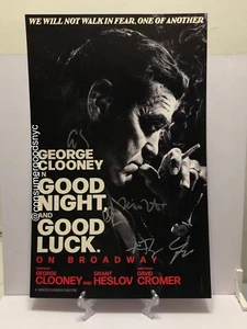 SIGNIERTES Good Night and Good Luck Broadway Poster - George Clooney Clark Gregg + 2 - Bild 1 von 14