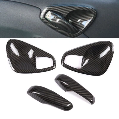 4pcs/set Inner Door Handle Trim Cover Decor Fit Benz Smart Fortwo 451 2011-2014 - Image 1 of 4