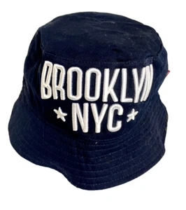 H & M Divided Brooklyn NYC Bucket Hat Navy Blue M - Picture 1 of 4