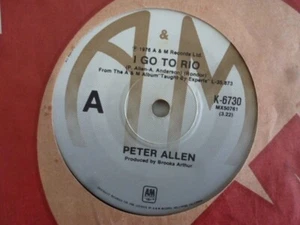 PETER ALLAN "I go to Rio / This time around " 7"Vinyl Record 45rpm - Picture 1 of 1