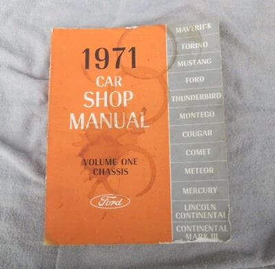 Ford Car Shop 1970 manual - chasis Vol 1 Mustang Cougar Thunderbird Maverick Foto 1 de 4