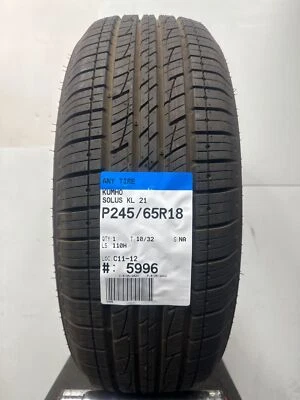 1 Used  Kumho Solus KL 21  P245/65R18 2456518 245/65/18 110 H - 10/32 - Image 1 of 4