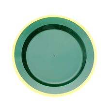 10 Round 10" Plastic Dinner Plates Gold Rim Party Events Wedding Tableware