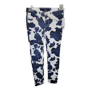 Joe's Jeans Girls Size 12 The Markie Mid Rise Skinny Cow Print Jeans NWT - Picture 1 of 6