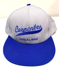 Gorra de béisbol CARPENTERS LOCAL 664 Sombrero Hecho en Unión en EE. UU. Gris/Azul Ajustable - Imagen 1 de 12