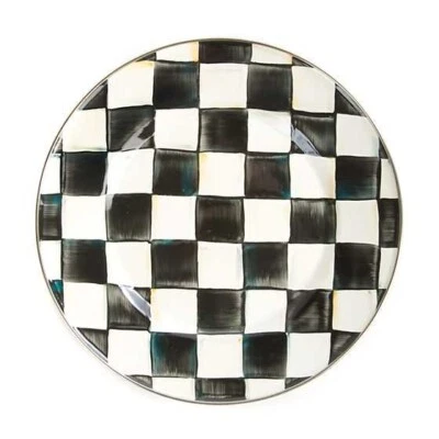MacKenzie-Childs, Set Of 2 Enameled Courtly Check Dinner Plates, 10" Diameter - Image 1 of 4
