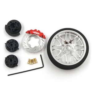 Yeah Racing Alu. Transmitter Steering Wheel Silver Type B Futaba KO Sanwa Flysky - Picture 1 of 3
