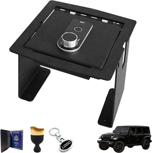 Center Console Fingerprint Gun Safe, Compatible with Jeep JL & Gladiator 2018-24 - Foto 1 di 13