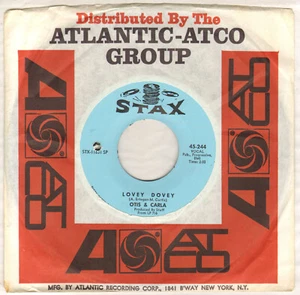 OTIS REDDING / CARLA THOMAS "LOVEY DOVEY" SOUL SP 1968 STAX 45-244 - Picture 1 of 2