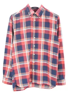 Gant Maine Twill Fitted Shirt Men's Large Leisure Checked Buttons - Picture 1 of 8