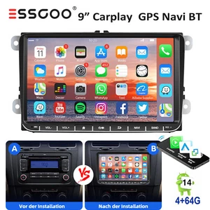 Android 14 4+64G Autoradio GPS BT RDS Für Seat Alhambra Altea Toledo Skoda Fabia - Bild 1 von 15