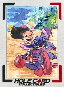 STITCH LILO Disney Original Art Sketch Card 1/1 By Lu - Picture 1 of 2