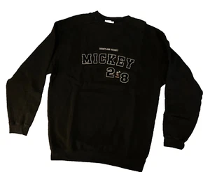 NWT Vtg Disney Disneyland Resort Mickey #28 Black Sweatshirt Men Women Adult M - Picture 1 of 7