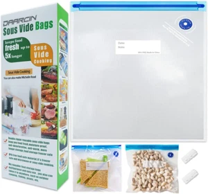 Sous Vide Bags 20Pcs 8.3X8.7In/21X22Cm BPA Free Reusable Vacuum Sealer Bags Keep - Picture 1 of 9