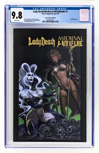 ¡CAOS! CÓMICS - DAMA DEATH/WITCHBLADE - LOGOTIPO DE LÁMINA DORADA/EDICIÓN SÚPER PREM - CGC 9.8 - Imagen 1 de 2