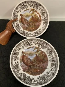Set 2 QUEEN'S  8” QUINTESSENTIAL GAME BOWLS  ENGLAND Pheasant Pasta Salad  Cerea - Picture 1 of 5