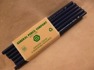 (12) VINTAGE SEMI-HEX DRAWING SKETCHING PENCILS H NO.497 GENERAL PENCIL CO. USA - Picture 1 of 7