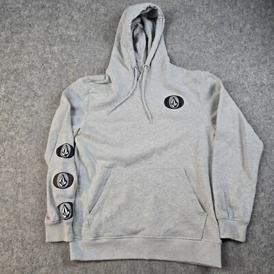 Vintage Volcom Hoodie Mens M Skater Y2K Grunge Casual Beach Surf Gray - Image 1 of 4