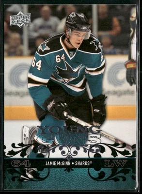 2008-09 Upper Deck Jamie McGinn Young Guns RC #490 San Jose Sharks - Image 1 of 2