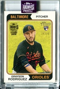 GRAYSON RODRIGUEZ 2025 Topps Archives 2023 Topps Heritage Orioles RC AUTO 24/25 - Picture 1 of 2