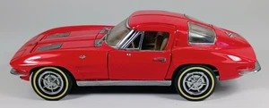 Franklin Mint 1963 Chevrolet Corvette Sting Ray, 1:24 Diecast, Red. - Picture 1 of 17