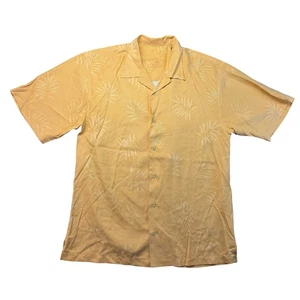 Tommy Bahama Hemd Herren Medium Orange Seide Blumen Knopfleiste Kurzarm TB18 - Bild 1 von 9