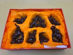 Set Of 7 Vintage Resin Elephants - Picture 1 of 17