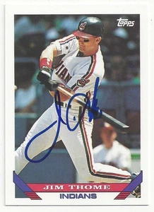 Jim Thome HOF Cleveland Indians 1993 Topps #603 Signed Rookie Card - Bild 1 von 2