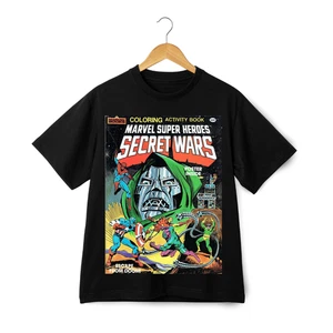 Marvel Secret Wars T-Shirt - Doctor Doom Superhero Comic Graphic Tee - Picture 1 of 21