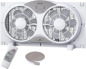 Leiser umkehrbarer Fensterventilator mit Fernbedienung & verstellbarer Breite, 9" Flügel - Bild 1 von 11