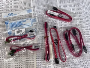 LOTE DE 7 piezas NUEVOS cables de accionamiento SATA rojos rectos y rectos a ángulo recto - Imagen 1 de 1
