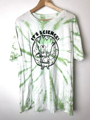 Camiseta Dr. Stone tamanho adulto 2X verde tingida anime mangá home studio Boichi - Imagem 1 de 4