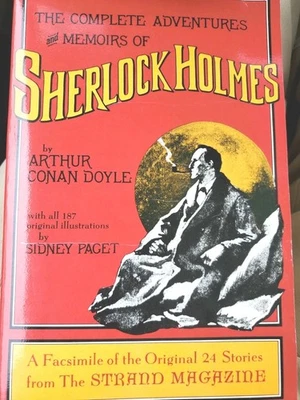 Old Facsimile Complete Adventures and Memoirs of Sherlock Holmes by Doyle 1970s - Image 1 of 4