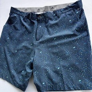 Pantalones Cortos de Golf Adidas Para Hombre 42 Azul Estampado Geométrico Bandera Elastizados Rendimiento - Imagen 1 de 10