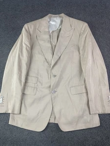 Massimo Dutti Limited Edition Mens Linen/Silk Unstructured Blazer Size 42 Beige - Picture 1 of 15