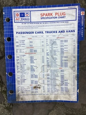 Rare Vintage Original AC Delco GM Motors Spark Plug Auto Catalog - Image 1 of 4