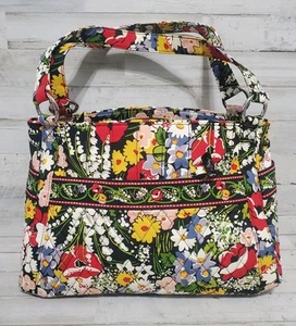 Borsa a tracolla Vera Bradley Poppy Fields **Modello ritirato con 9 tasche! - Foto 1 di 16