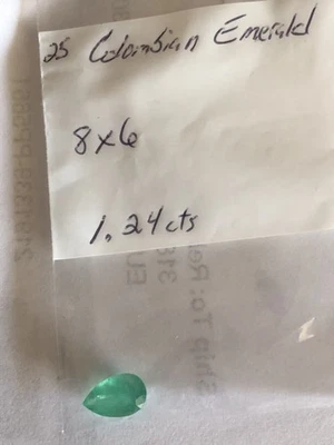 Piedra preciosa suelta esmeralda colombiana alta calidad Foto 1 de 4