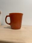 Pyrex Corning Coffee Mug Cup Burnt Orange Rust Milk Glass D Handle Cinnamon 