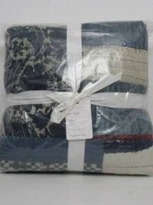 Pottery Barn Love Handcrafted Reversible Quilt, Full Queen Blue NWT - Picture 1 of 6