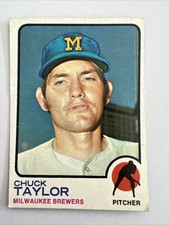TOPPS 1974 MLB Card CHUCK TAYLOR Brewers  #176 VG! ⚾️