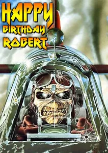 IRON MAIDEN heavy metal music PERSONALISED greeting Happy Birthday ART Card - Picture 1 of 7