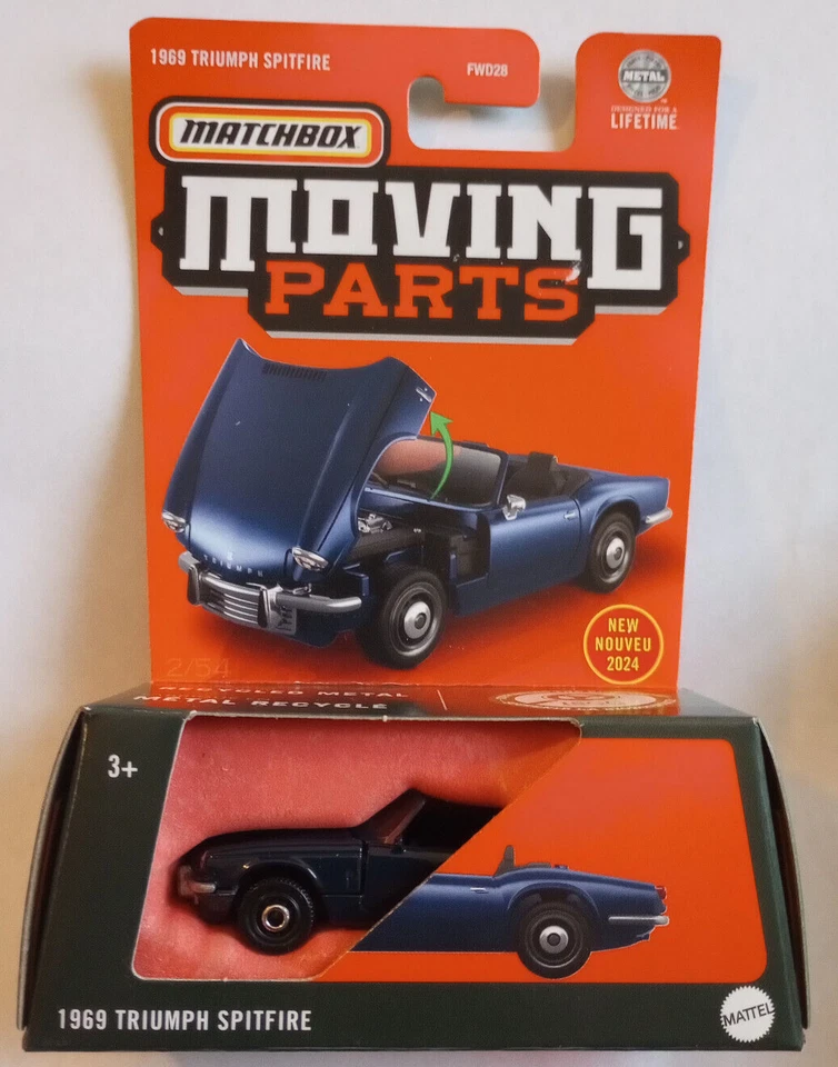 Matchbox Moving Parts 1969 Triumph Spitfire blue 2024 - Image 1 of 1
