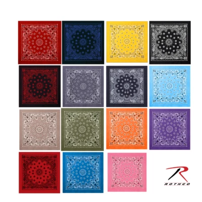 Rothco Trainmen Paisley Bandana – Extra-Large - 27” X 27" | 4349 | Biker - Image 1 of 4
