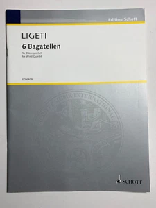 Notas. Ligeti. 6 bagatelas para quinteto soplador.  Partitura. - Imagen 1 de 1