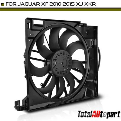 Conjunto de ventilador de radiador único com motor sem escovas para Jaguar XF XFR XJ XJR575 - Imagem 1 de 4