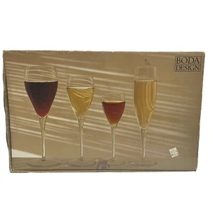 4 Grace Goblets 12 Oz By Kosta Boda 9 3/4" - Picture 1 of 9