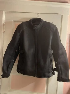 Himalaya Motor Bike Wear Black Scotchlite 3M Padded Jacket Size M Zippers Snaps - Picture 1 of 12