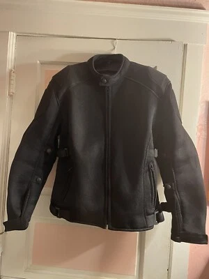 Chaqueta acolchada negra Scotchlite 3M Himalaya Motor Bike Wear talla M cremalleras broches de presión Foto 1 de 4