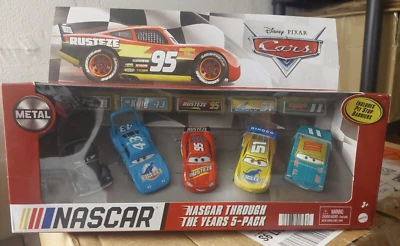 CARS - NASCAR Through The Years 5 Pack KING McQUEEN - Mattel Disney Pixar - Immagine 1 di 2